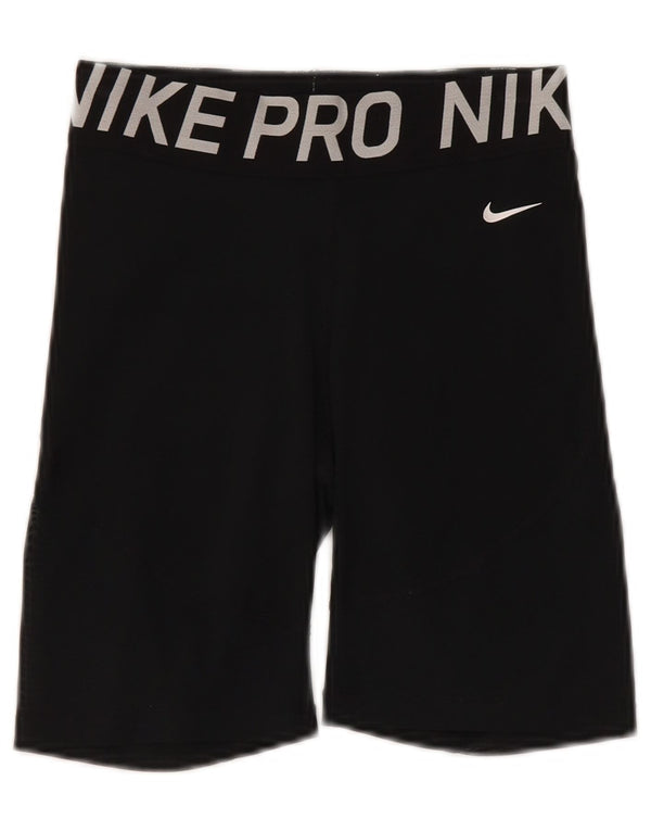 Nike Short de sport coupe slim graphique pour femme UK 10 Small Noir Sports