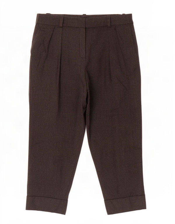 Massimo Dutti Pantalon Chino Pegged Femme EU 42 Large W32 L27 Gris
