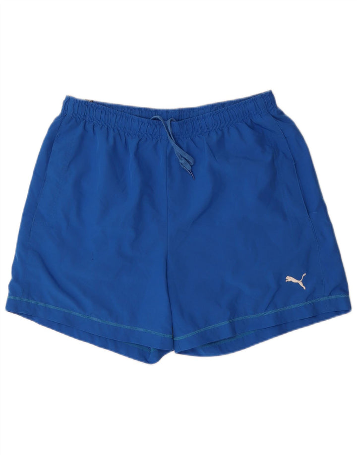 PUMA Mens Sport Shorts Large  Blue Polyester