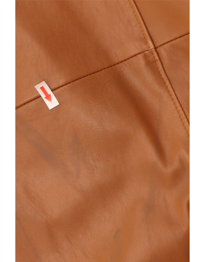 Veste en cuir surdimensionnée femme vintage EU 44 XL Cuir Marron