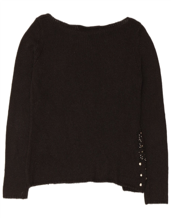 Zara Pull col bateau pour femme UK 12 Noir moyen