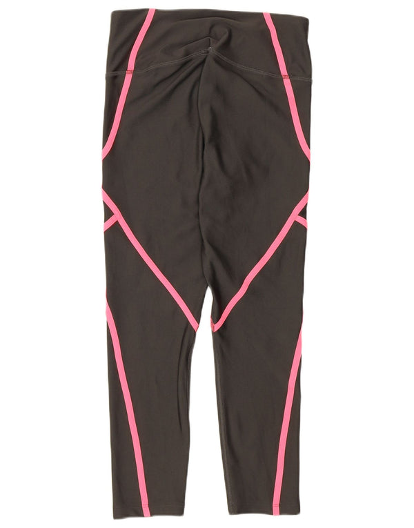 Under Armour Legging Capri Heat Gear Femme UK 12 Gris Moyen Colorblock