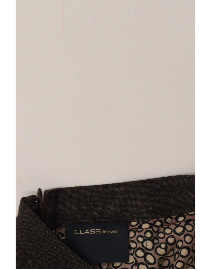 Roberto Cavalli Jupe trapèze plissée pour femme W28 Gris moyen