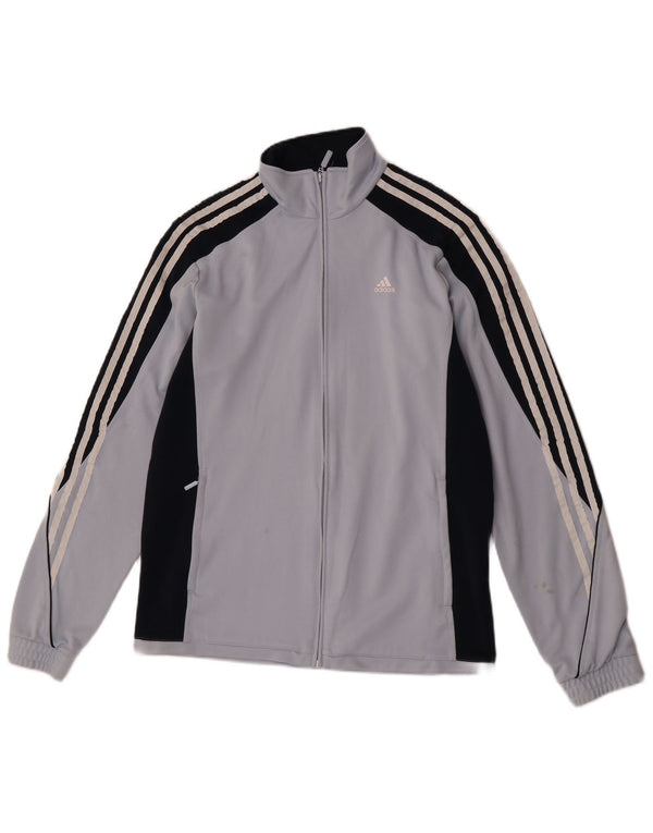 Adidas Veste de survêtement pour homme UK 40/42 Gris moyen Colourblock Polyester