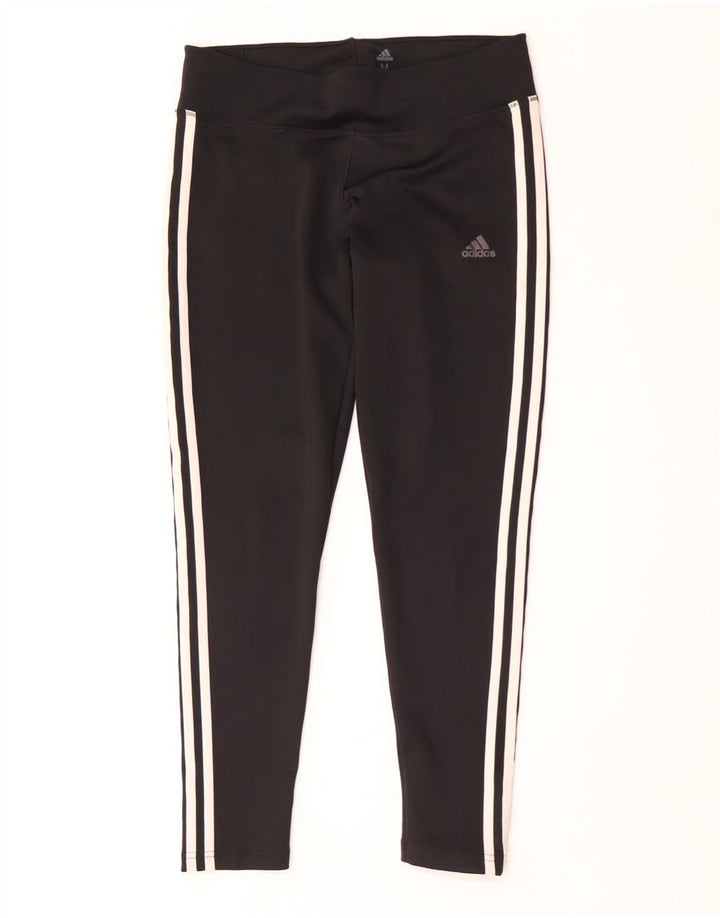 Adidas Climalite Leggings UK 12/14 Medium Noir Polyester