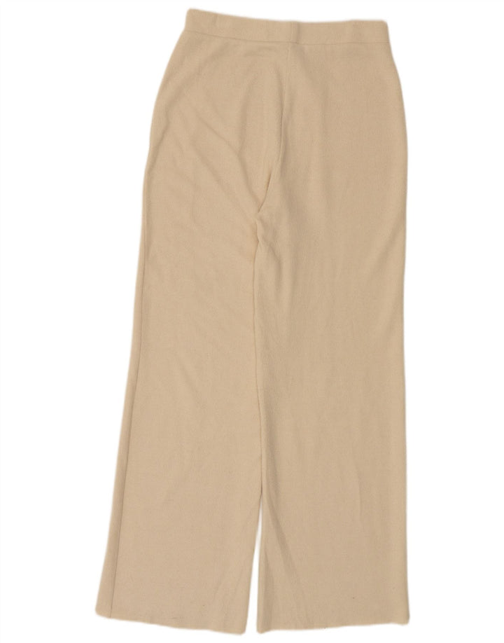Pantalon de survêtement Zara Femme UK 12 Polyester Beige Moyen
