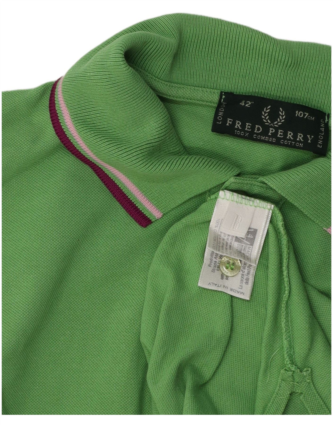 FRED PERRY Polo Homme Vert Moyen Coton