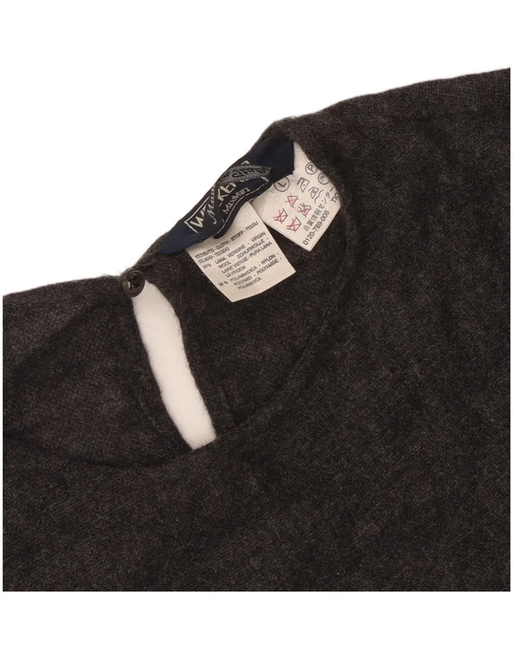 Max Mara Womens Weekend Blouse Top UK 16 Large Gris Laine Vierge