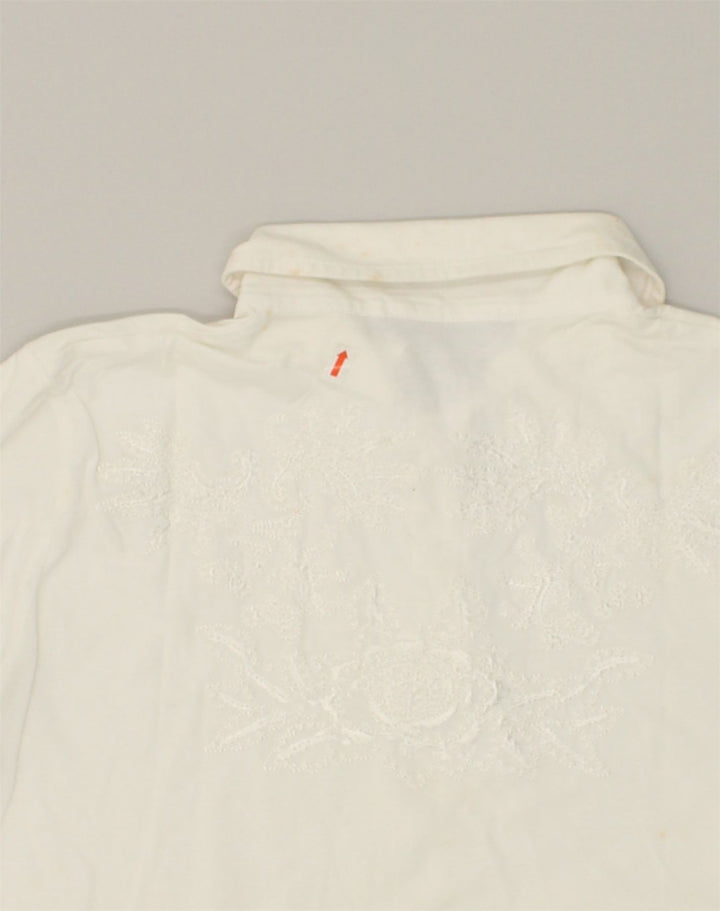 GUESS Mens Polo Shirt Small White Cotton | Vintage Guess | Thrift | Second-Hand Guess | Used Clothing | Messina Hembry 