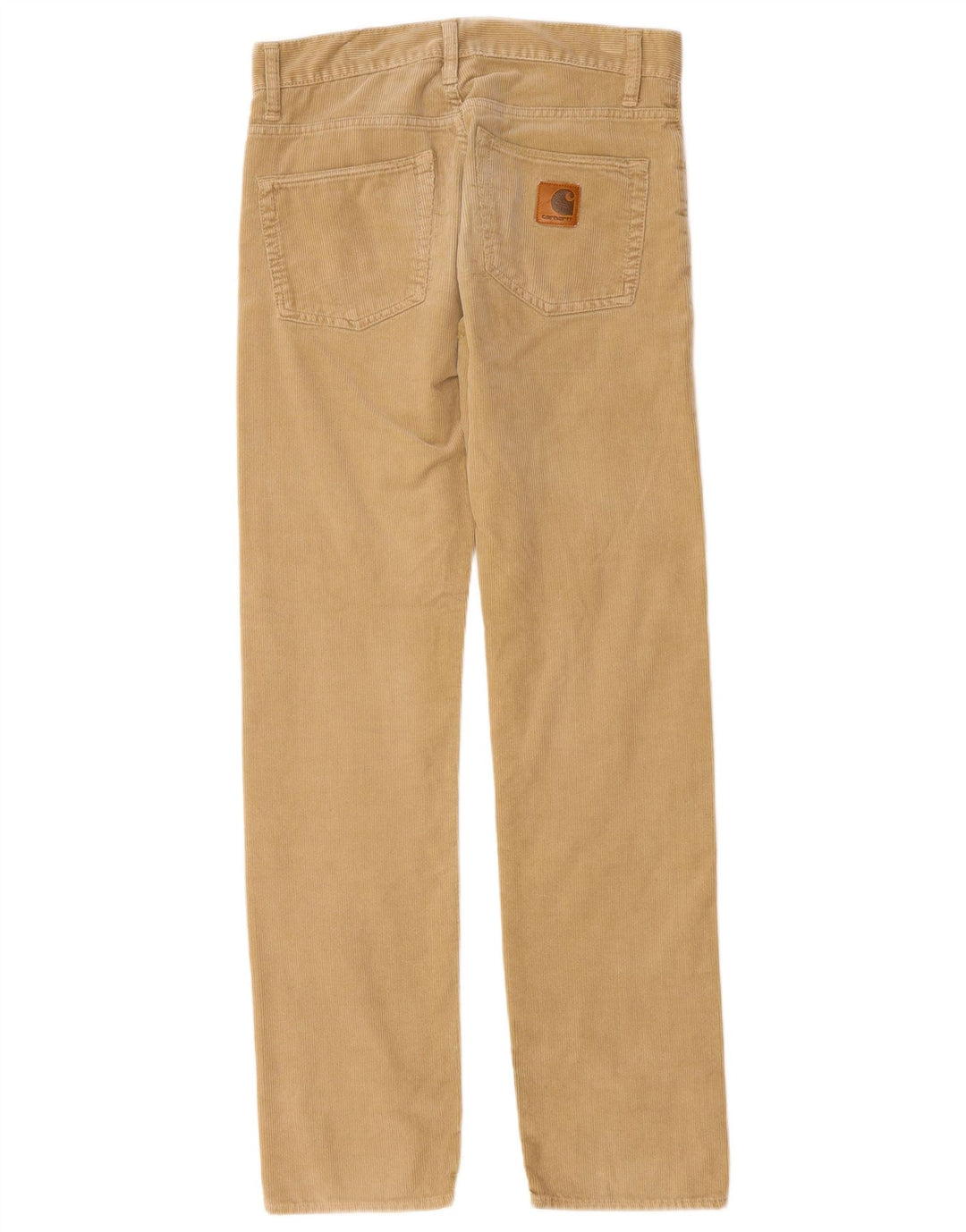 CARHARTT Pantalon droit en velours côtelé pour homme W29 L34 Beige Polyester