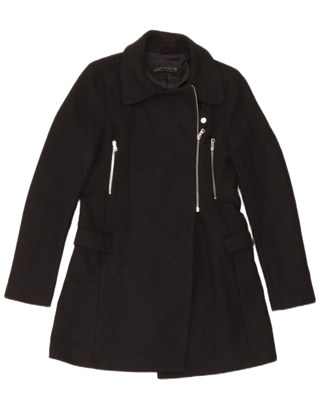 Zara Manteau Femme UK 6 XS Noir