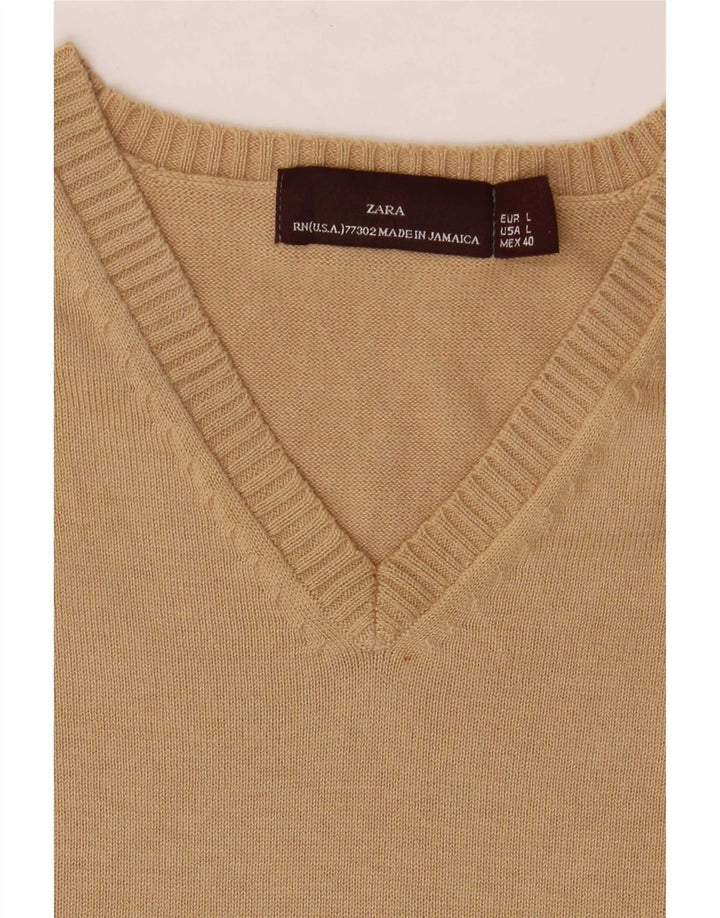 Zara Mens Vest Débardeur Grand Beige