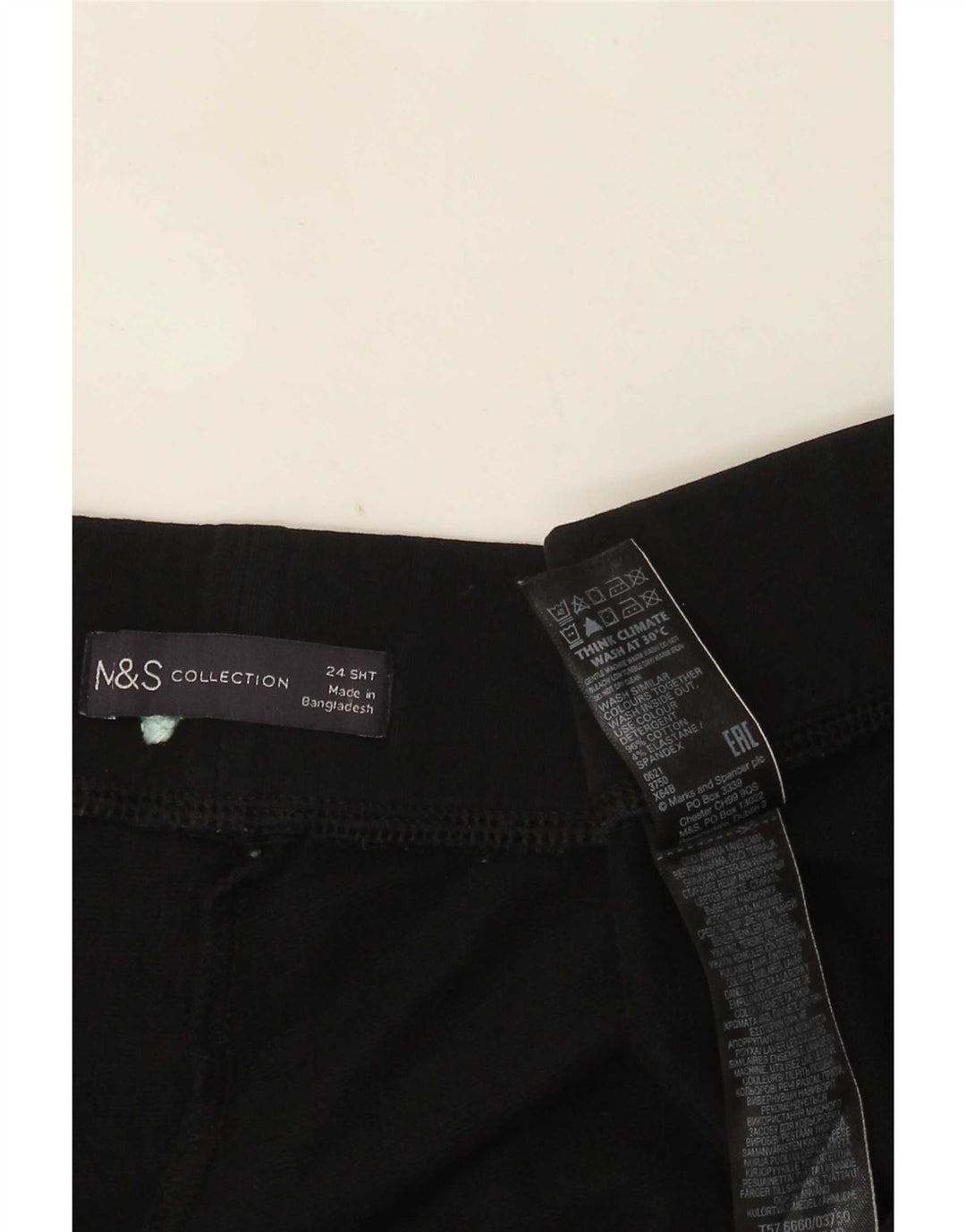 Zara Leggings Femme UK 24 4XL Coton Noir