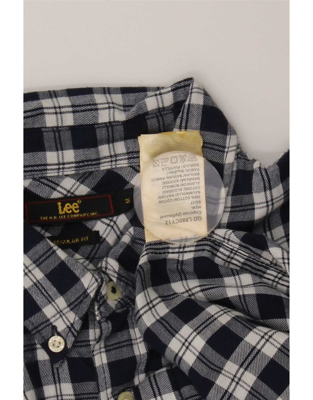 Lee Chemise Regular Fit en Flanelle Homme Bleu Marine à Carreaux en Coton