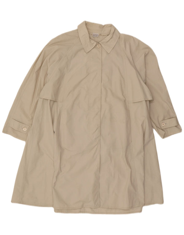 Andrea Mare Trench-Coat Coupe Ample pour Femme UK 14 Polyester Beige Moyen