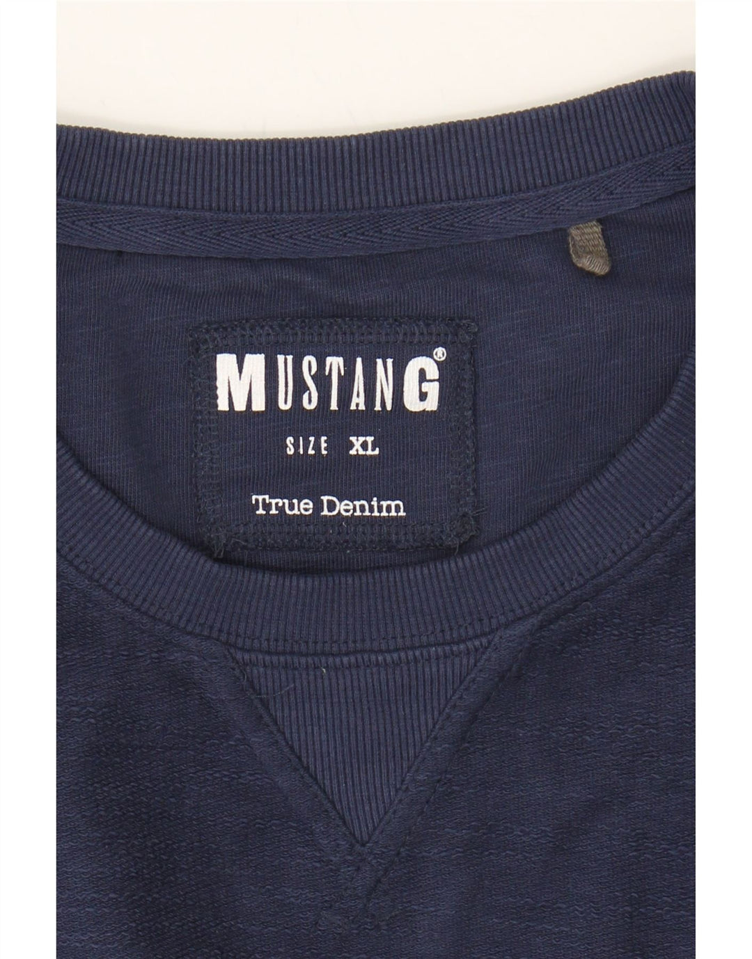 MUSTANG Mens Sweatshirt Jumper Large Navy Blue Cotton Vintage Mustang and Second-Hand Mustang from Messina Hembry 