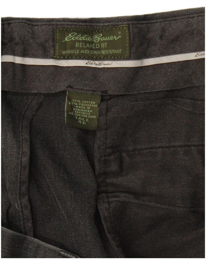 EDDIE BAUER Pantalon Chino Coupe Relax Homme W46 L31 Coton Noir