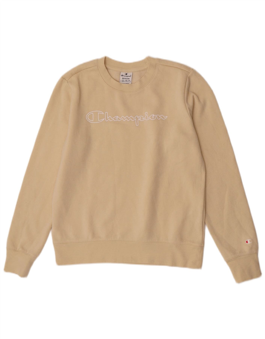 Champion Sweat-shirt graphique pour femme UK 12 en coton jaune moyen