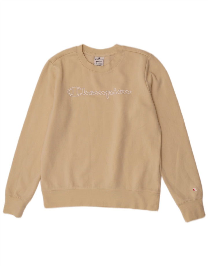 Champion Sweat-shirt graphique pour femme UK 12 en coton jaune moyen