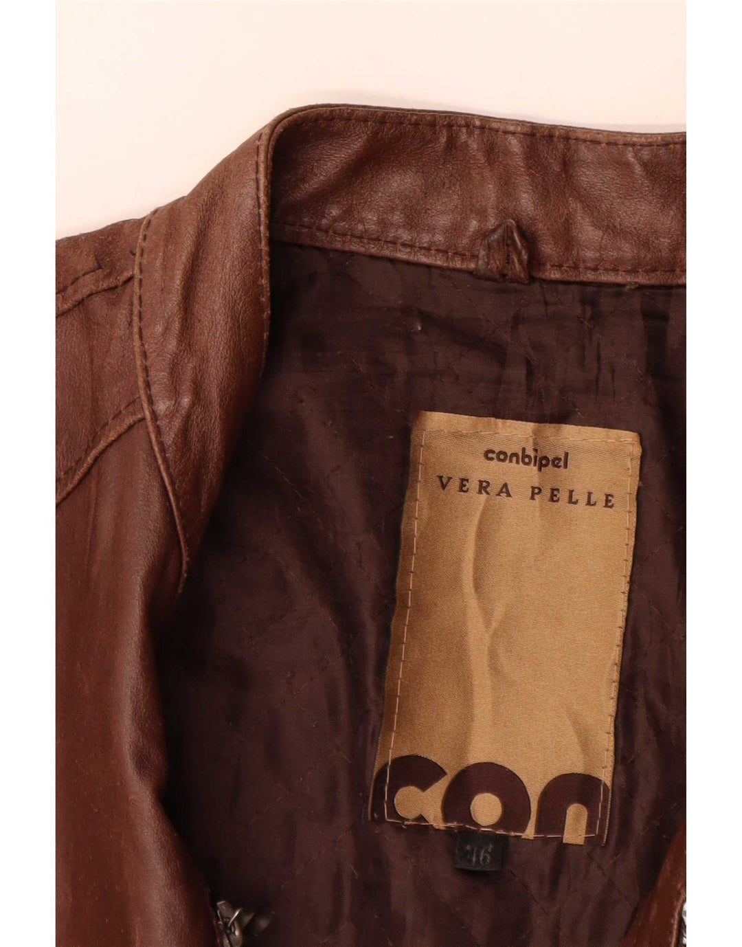 Conbipel Veste en Cuir Homme IT 46 Petit Cuir Marron