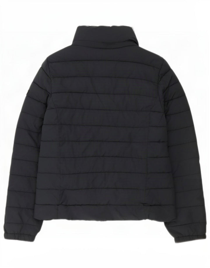Superdry Veste rembourrée pour femme UK 10 Small Bleu marine Polyester