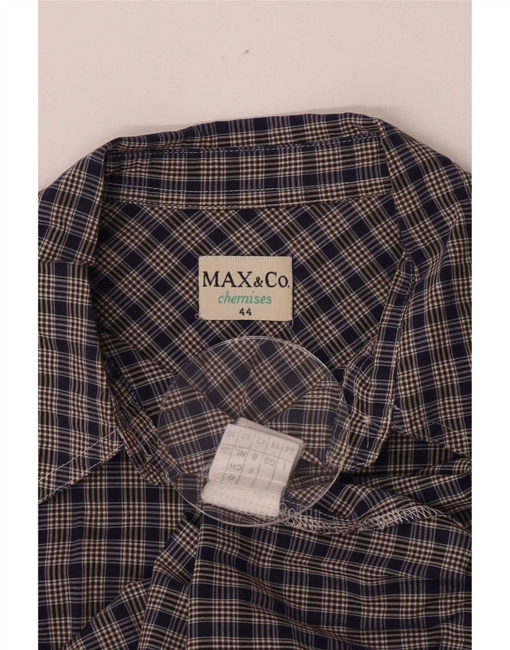 Max & Co. Chemise Femme UK 14 Coton Bleu Marine Moyen à Carreaux