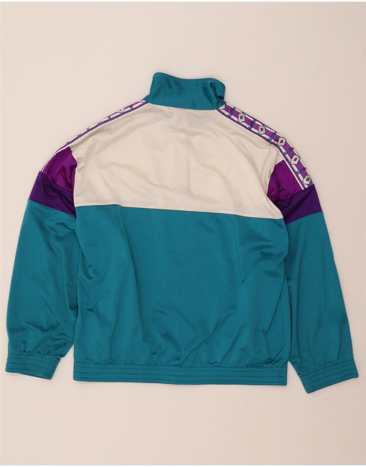 LOTTO Veste de survêtement graphique pour hommes, grand, bleu, colour block