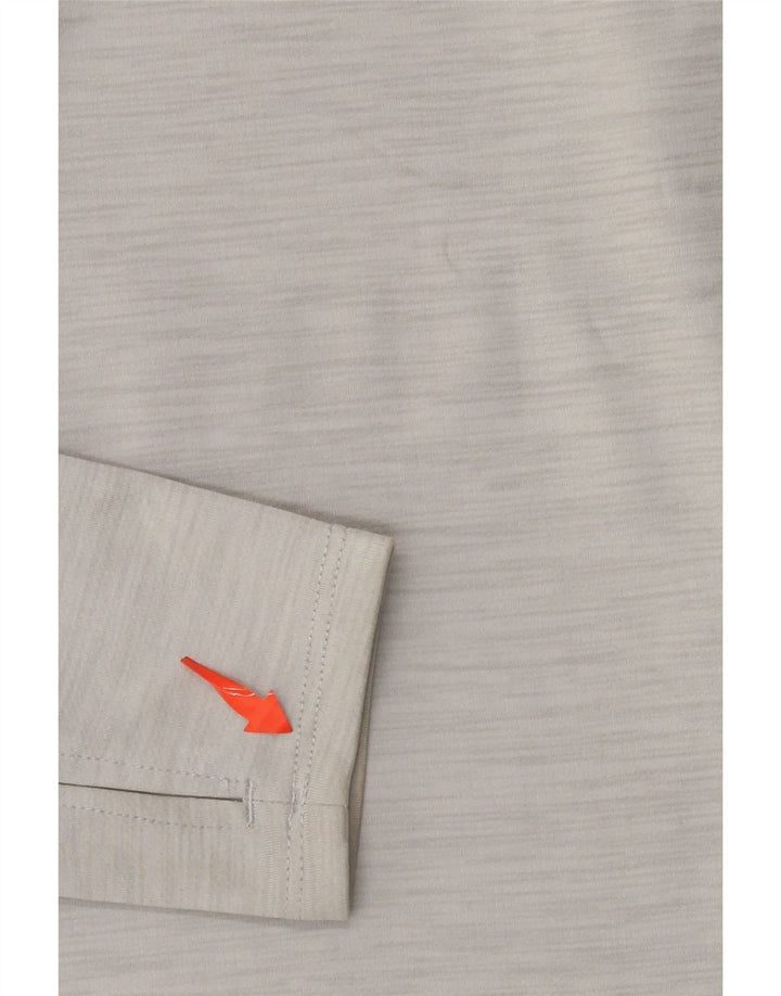 NIKE Haut de survêtement Dri Fit à col zippé pour homme, petit gris moucheté