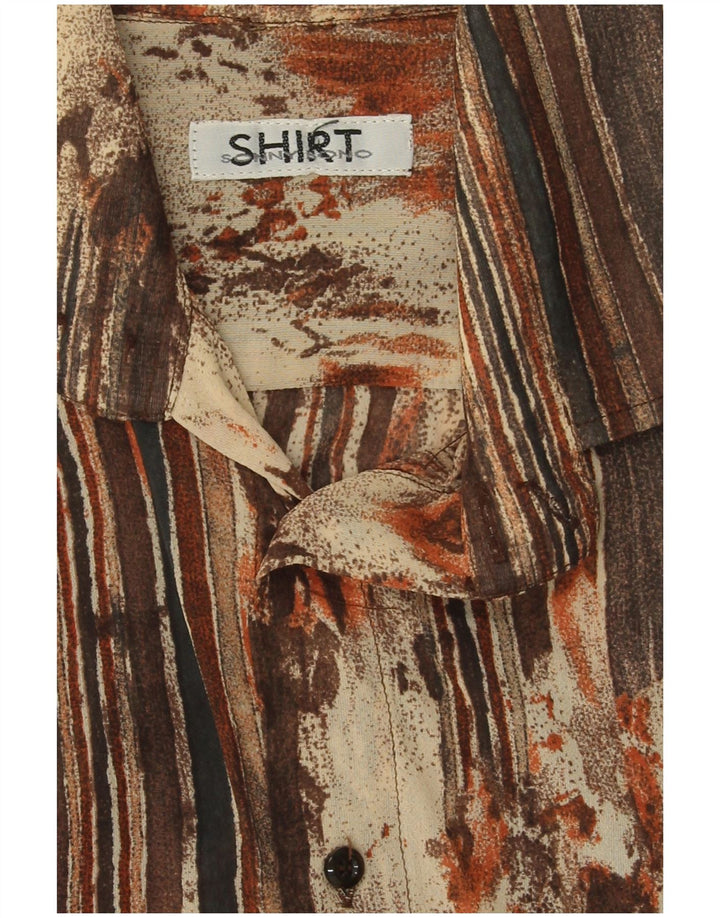 Sonny Bono Chemise Homme Rayé Marron Moyen