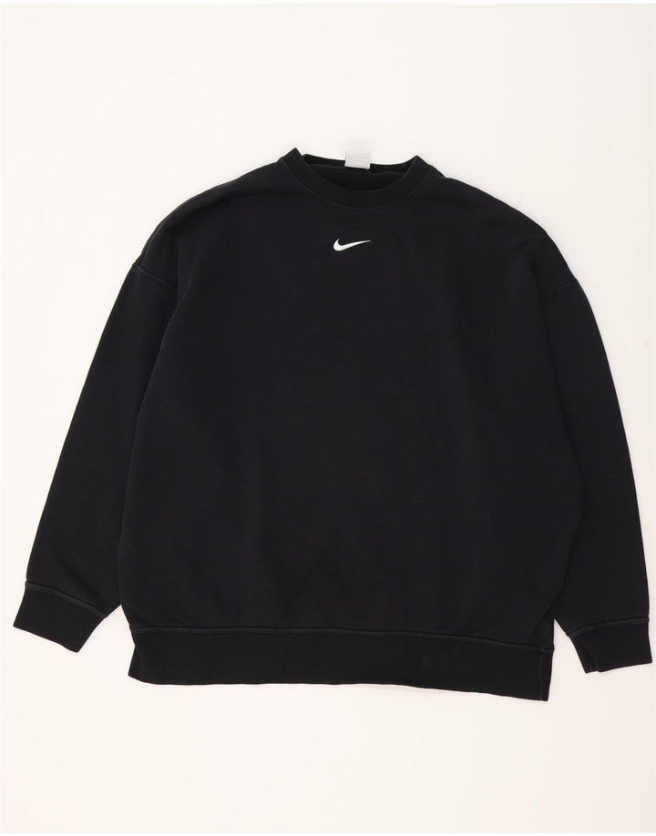 NIKE Sweat-shirt coupe ample pour homme, petit, en coton noir