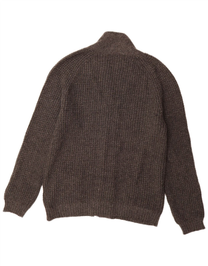 Marks & Spencer Pull Cardigan Coupe Slim Autograph Homme Laine Gris Moyen