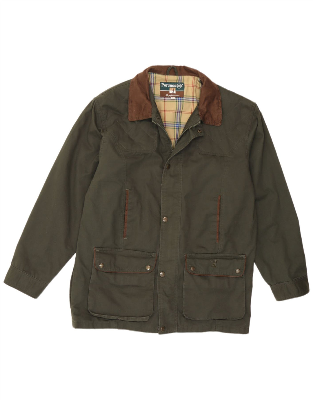 Percussion Veste utilitaire pour homme IT 50/52 Large Kaki Polyester
