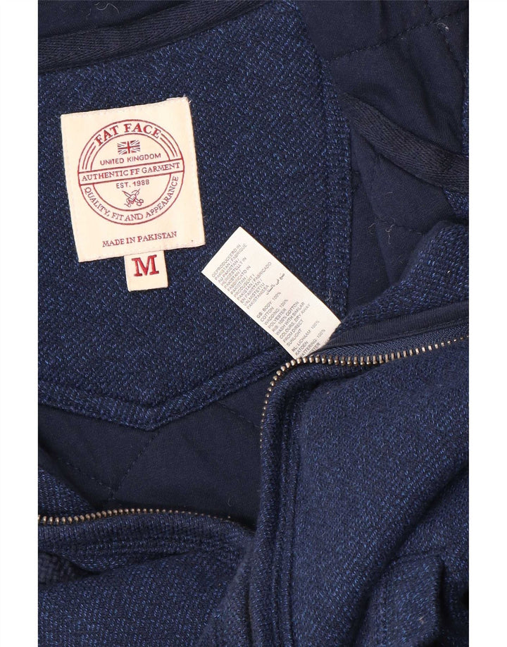 Fat Face Sweat à capuche zippé pour homme en coton bleu marine moyen