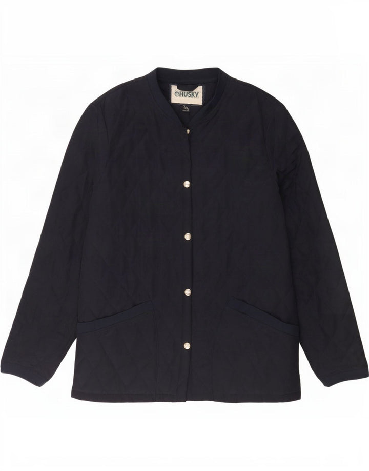 Veste matelassée Husky pour femme UK 12 Polyester bleu marine moyen