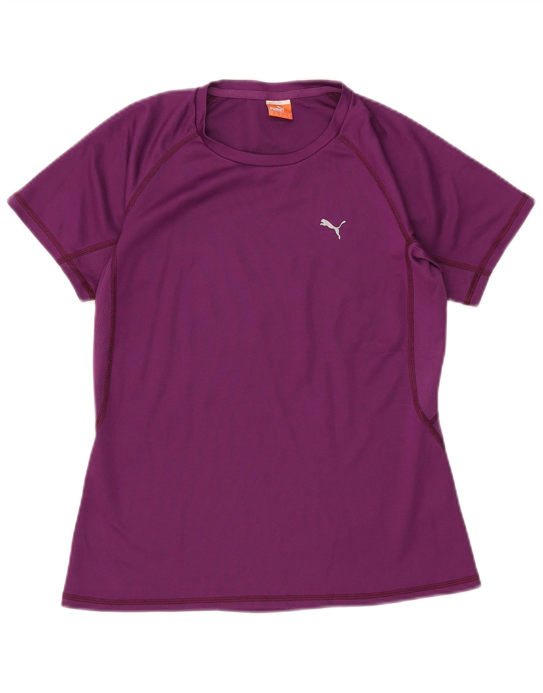 PUMA T-Shirt Femme UK 12 Violet Moyen Polyester