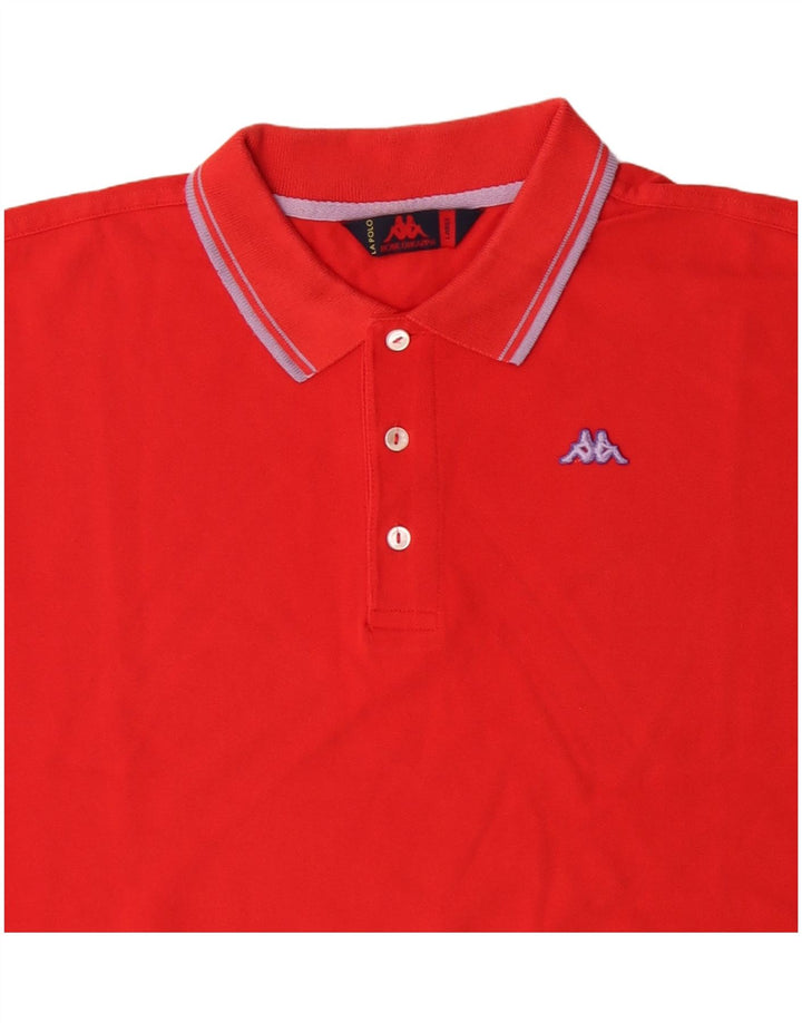 KAPPA Polo Homme Grand Rouge Coton