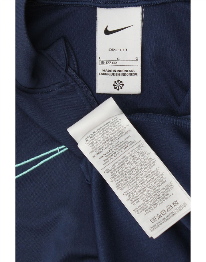 Nike Haut de survêtement Dri Fit pour garçon 12-13 ans Bleu marine Taille L