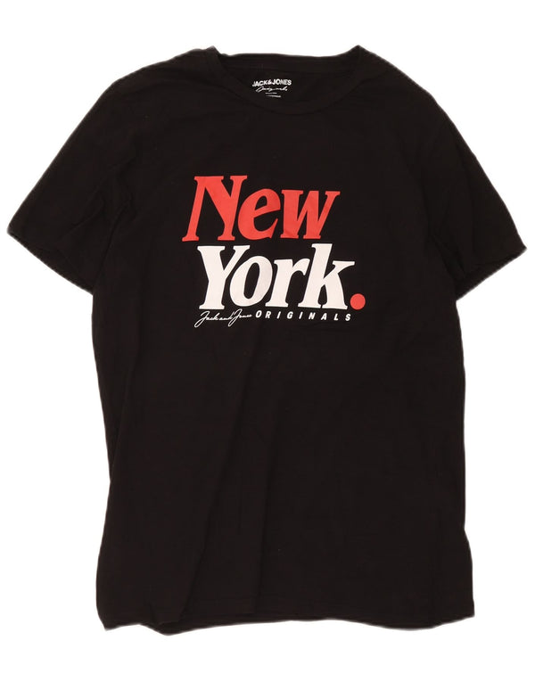 Jack & Jones T-Shirt New York Graphic Homme Noir Moyen Coton