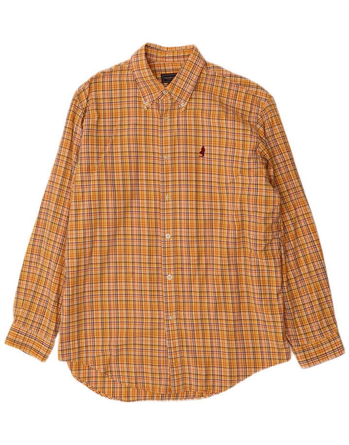 Marlboro Classics Chemise Homme Grand Carreau Jaune Coton