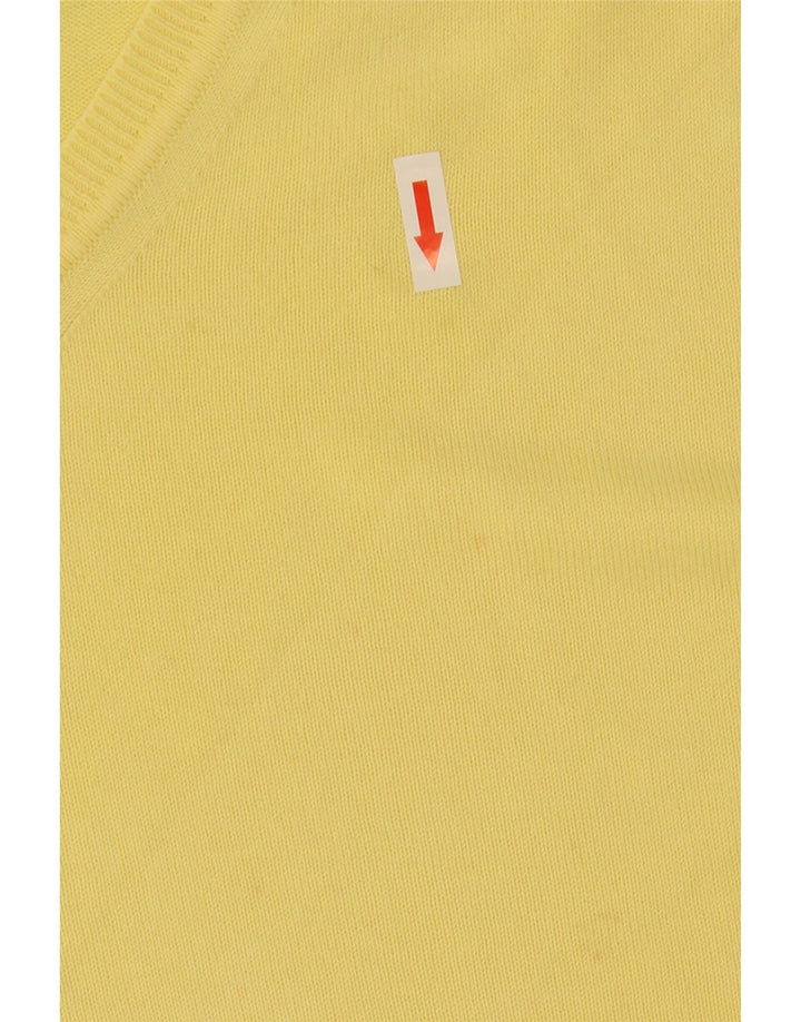 Zara Pull col V Homme XL Jaune