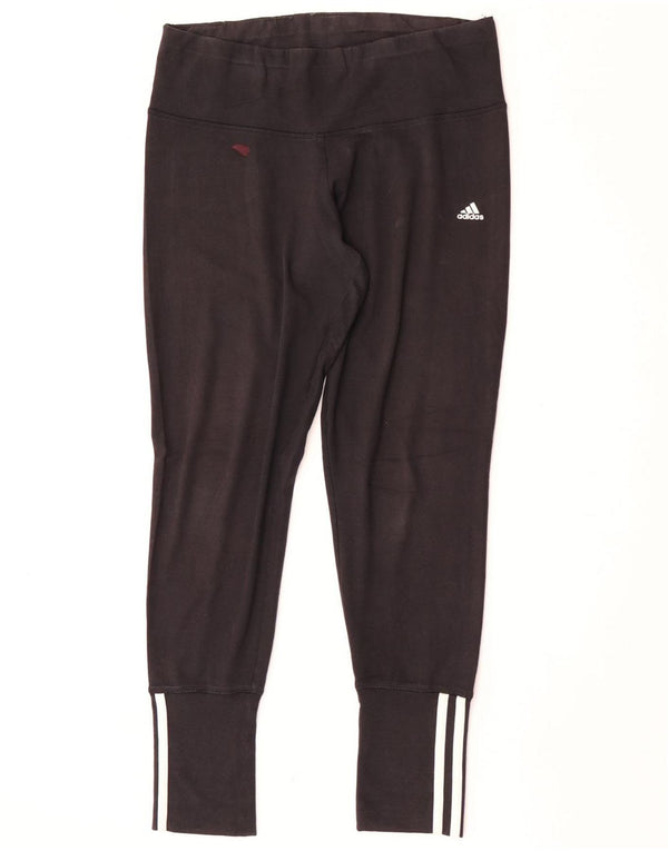 Adidas Leggings Femme UK 12/14 Coton Noir Moyen