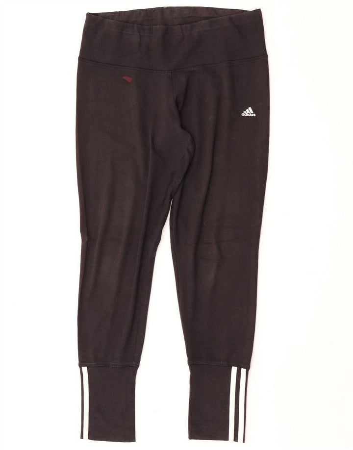 Adidas Leggings Femme UK 12/14 Coton Noir Moyen