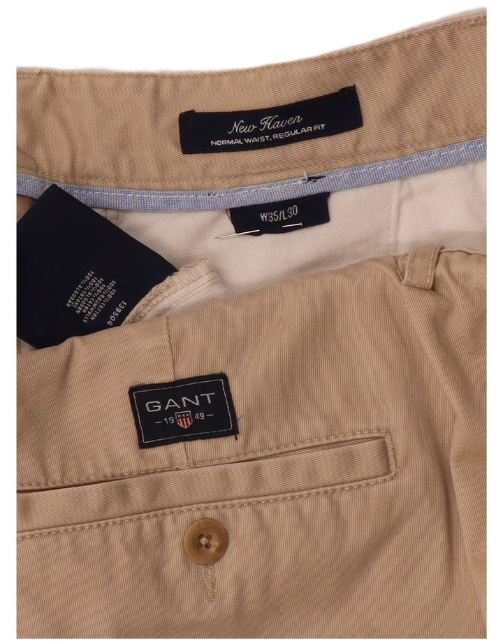 GANT Pantalon Chino Droit New Haven Regular Fit Homme W35 L30 Beige