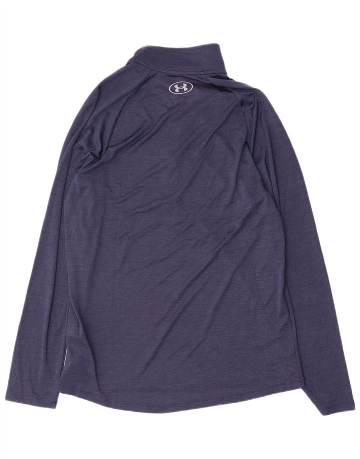 Under Armour Haut de Survêtement Zip Neck Pullover Homme Bleu Marine Moyen