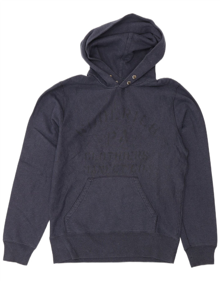 Woolrich Pull à Capuche Graphique Homme Bleu Marine Moyen