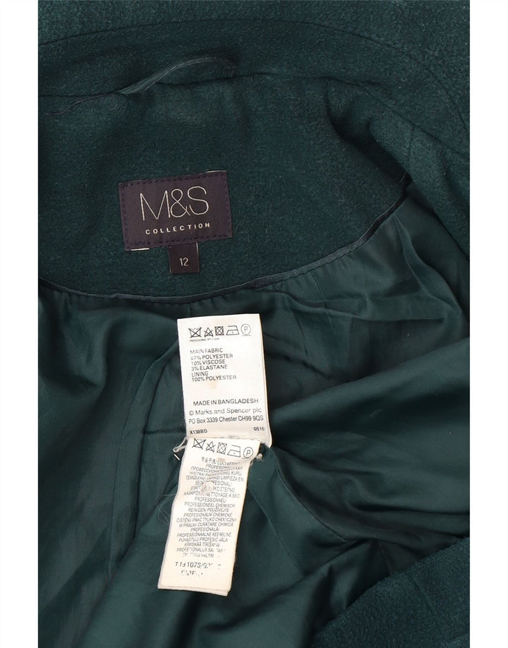 Marks & Spencer Veste blazer double boutonnage pour femme UK 12 Vert moyen
