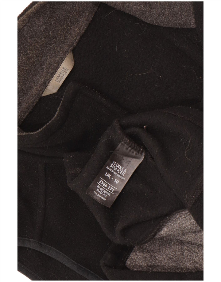 Marks & Spencer Gilet polaire femme UK 10 petit noir polyester