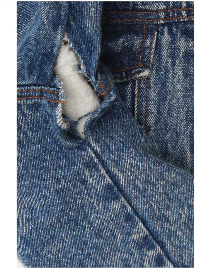 vintage Mens Sherpa Denim Veste IT 48 Coton Bleu Moyen