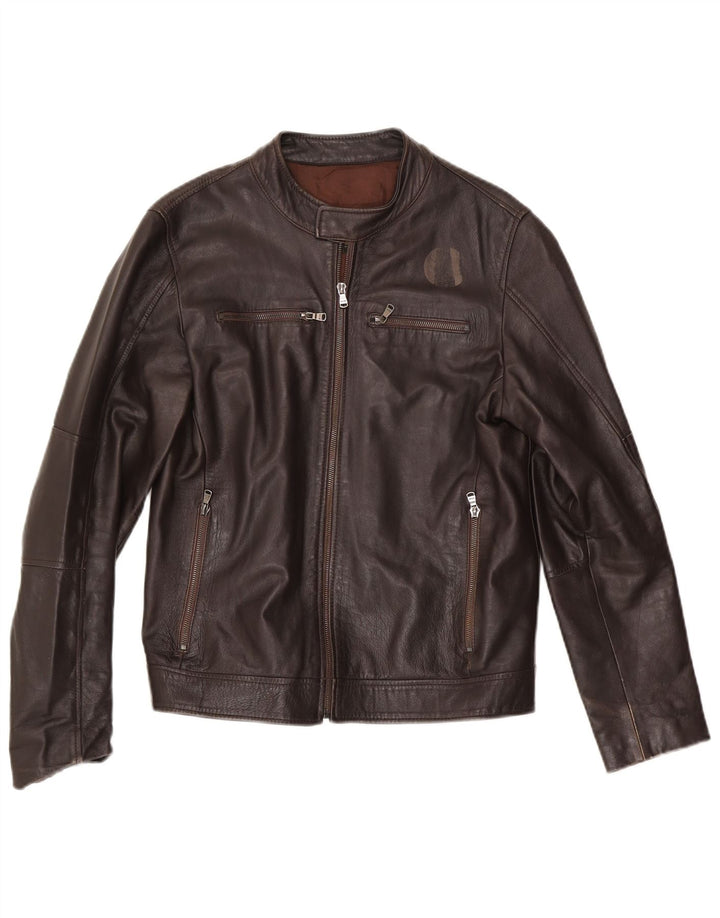 veste en cuir homme vintage UK 38 Brun moyen