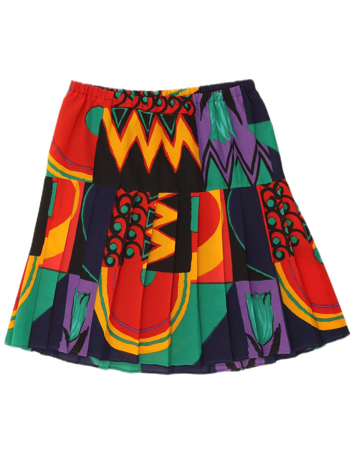 jupe plissée femme vintage Medium W30 Polyester géométrique multicolore
